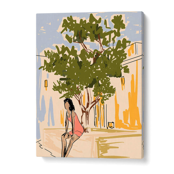 SERENE COURTYARD PAUSE , FASHION POSTERS