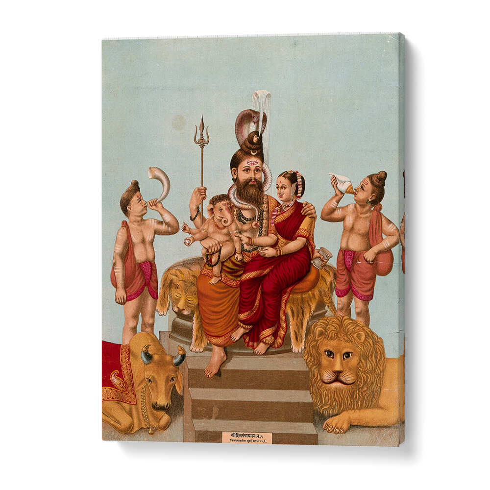 SHIVA ENTHRONED WITH HIS FAMILY