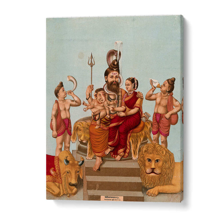 SHIVA ENTHRONED WITH HIS FAMILY