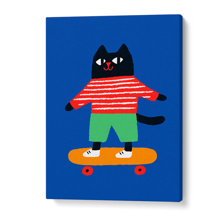 SKATING CAT , KIDS ROOM PAINTINGS