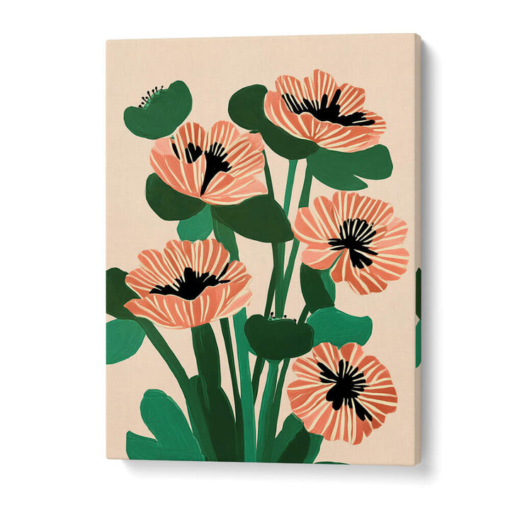 MODERN WILD POPPIES , FLORAL FLOWER PAINTINGS