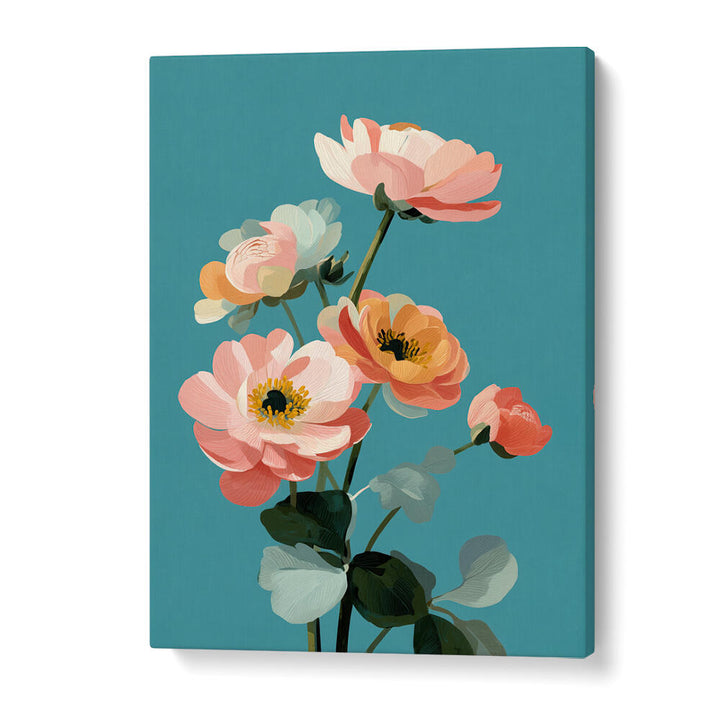 SOFT SPRING BOTANICALS , FLORAL FLOWER PAINTINGS