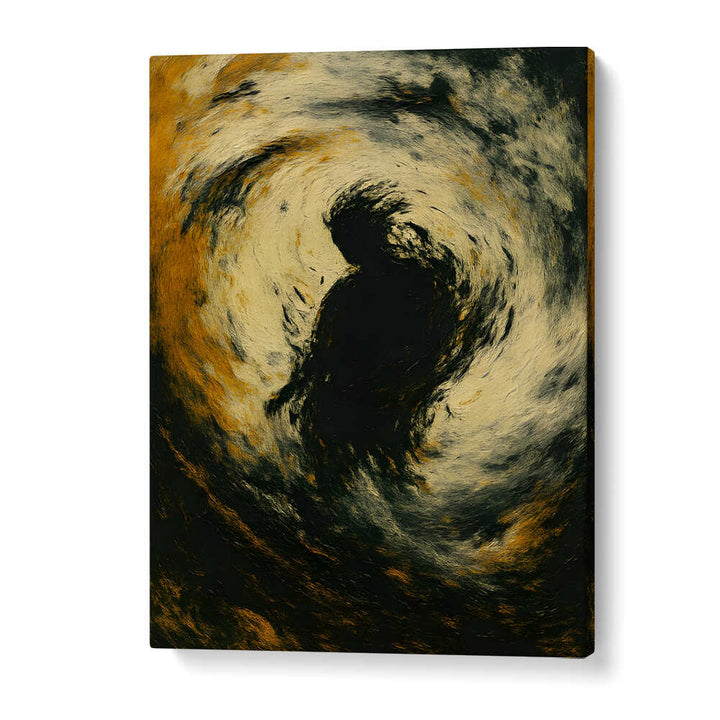 SOLITARY WHITE DRESS , EXPRESSIONISM PAINTINGS