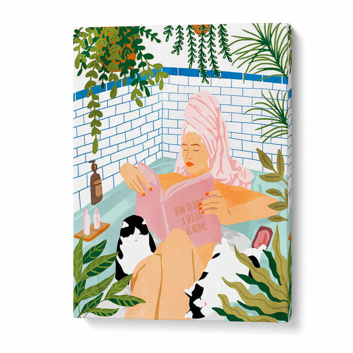 SPA DAY AT HOME , PORTRAITS & FIGURATIVE ILLUSTRATIONS