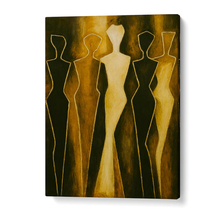 STATUES IN THE GLOW , EXPRESSIONISM PAINTINGS