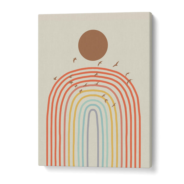 STYLIZED RAINBOW , BOHO ART PAINTINGS