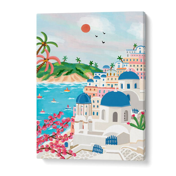 SUMMER IN SANTORINI , TRAVEL POSTERS