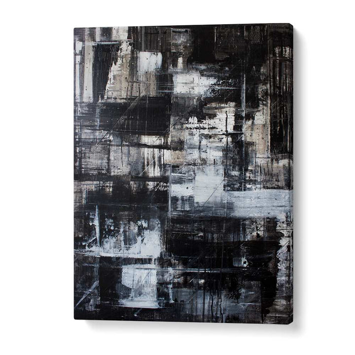 TEXTURED BLACK WHITE ABSTRACT