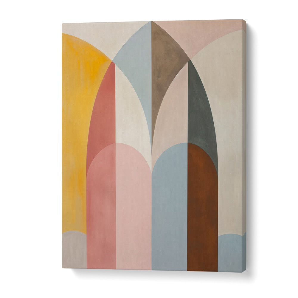 Stylish geometric art print featuring vibrant colors, titled THE ARCH, GEOMETRIC ART PRINTS, perfect for modern decor.
