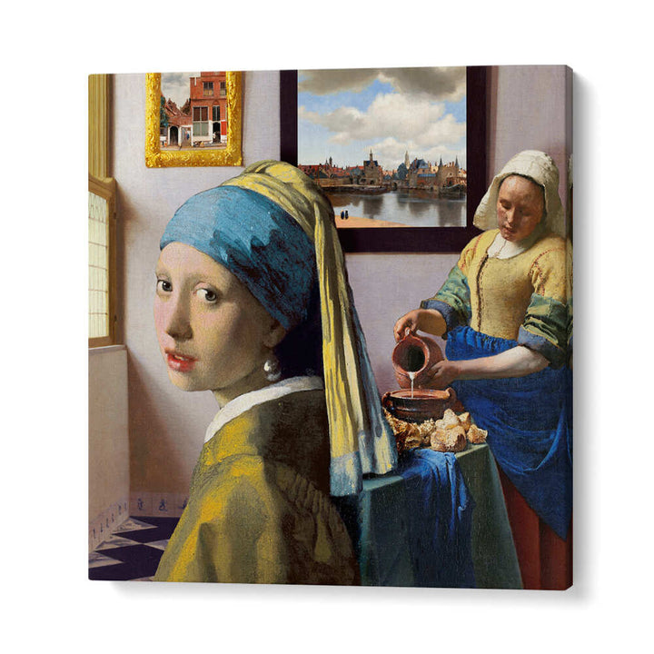 VERMEER'S GIRLS , ALTERED ART PRINTS
