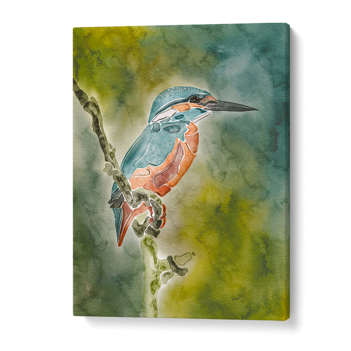 VIBRANT WATERCOLOR KINGFISHER