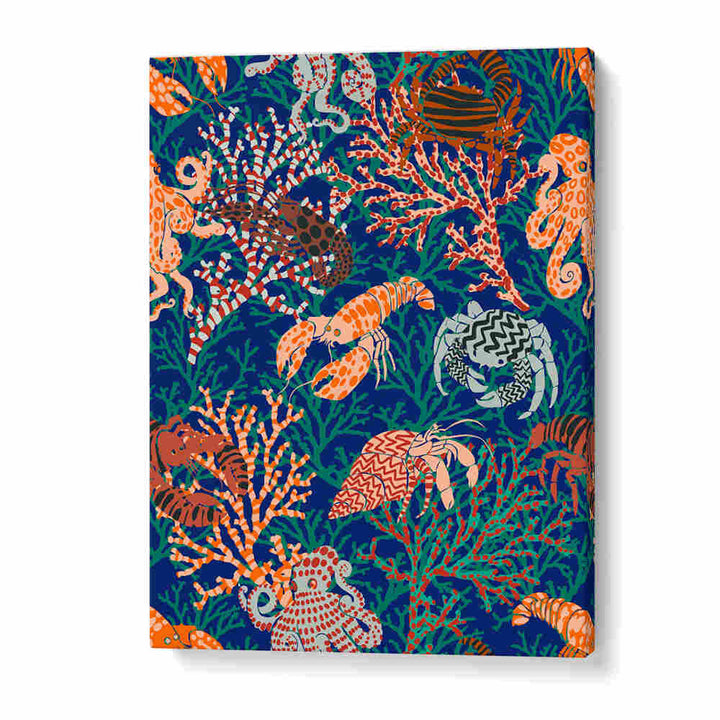 Colorful marine life and coral design in the VIBRANT CORAL II, BEACH PAINTINGS, perfect for brightening your space.