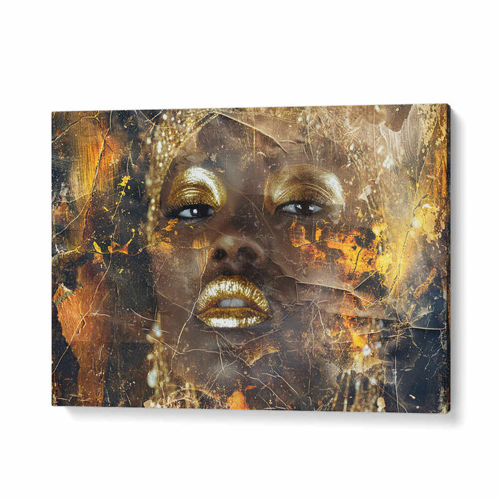 WOMAN ART ILLUSTRATION IV , AFRICAN ART PAINTINGS