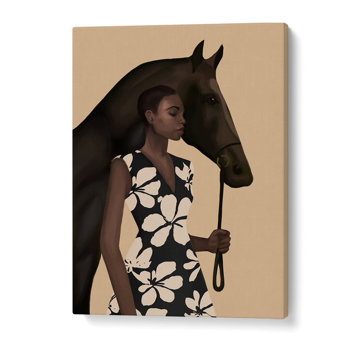 WOMAN WITH HORSE, SURREAL ART PRINTS