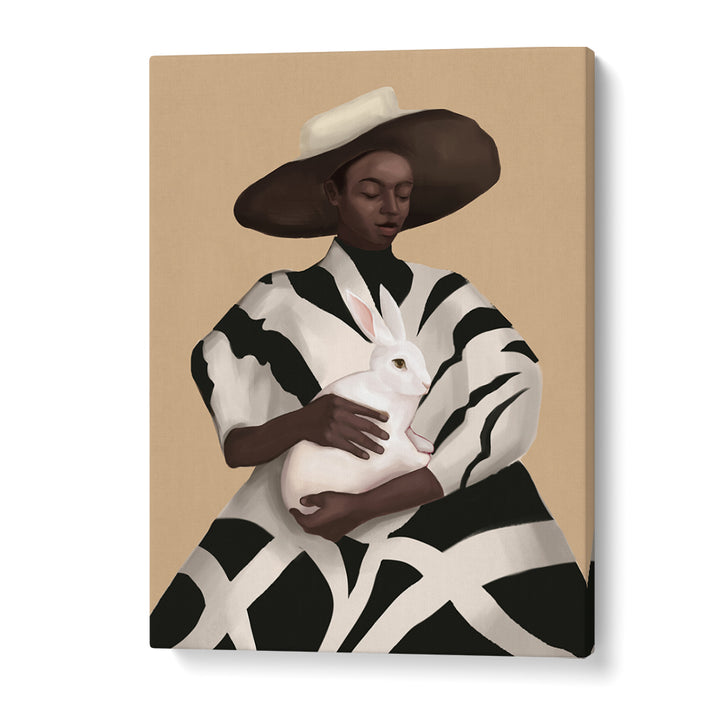 WOMAN IN STRIPES, SURREAL ART PRINTS