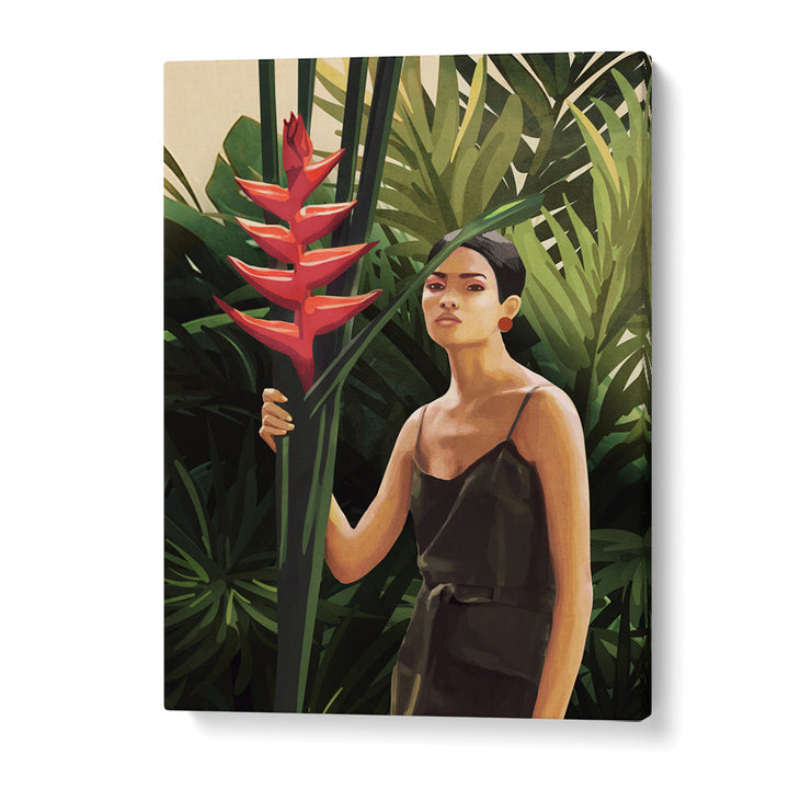 WOMAN IN TROPICAL FOREST, SURREAL ART PRINTS