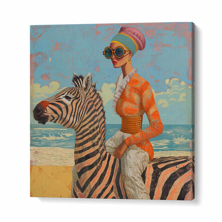 WOMAN AND ZEBRA , FASHION POSTERS