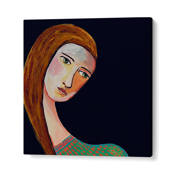 WOMAN LOOKING , PORTRAITS & FIGURATIVE ILLUSTRATIONS