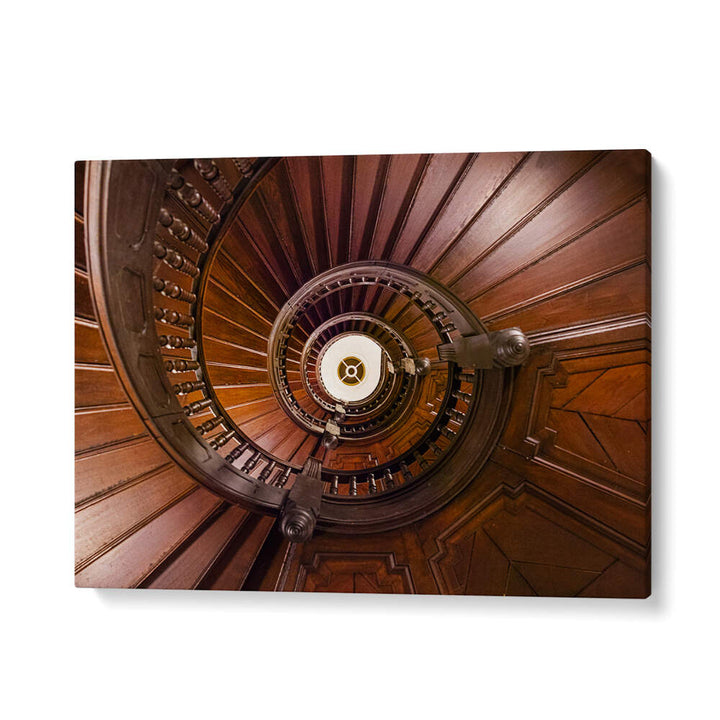 WOODEN SPIRAL STAIRCASE