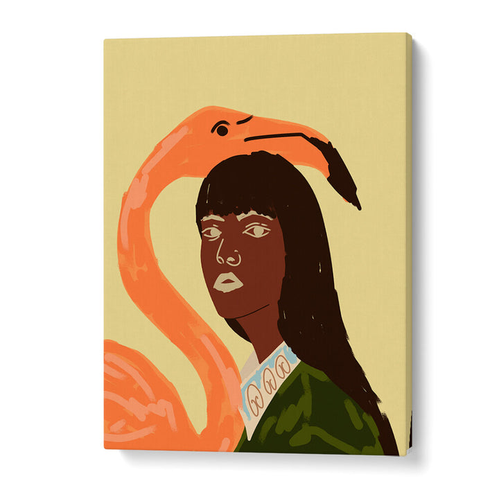 WRAPPED IN FLAMINGO DREAMS , PORTRAITS & FIGURATIVE ILLUSTRATIONS