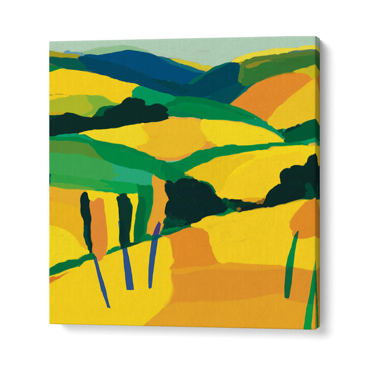 YELLOW GOLDEN HILL , LANDSCAPE PAINTINGS