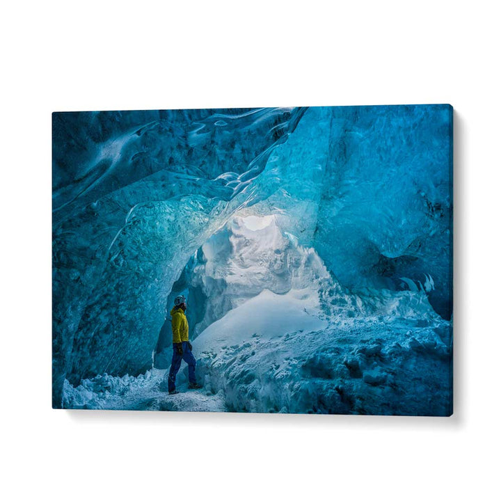 BLUE ICE CAVE BY MARC PELISSIER , LANDSCAPE PHOTO PRINTS