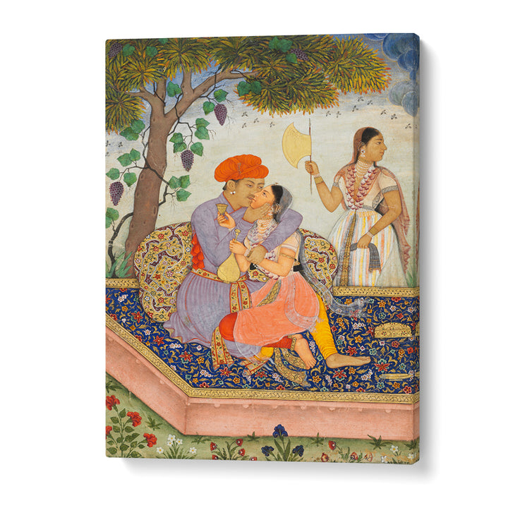 LOVERS EMBRACING , INDIAN ART PAINTINGS