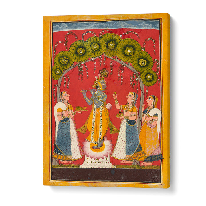 KRISHNA FLUTING FOLIO , INDIAN ART PAINTINGS