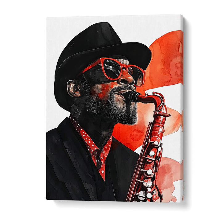 SAXOPHONIST MUSIC ART , MUSIC POSTERS