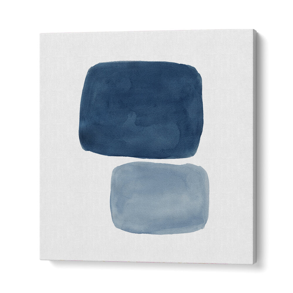 Stunning AFFINITY, GEOMETRIC ART PRINTS featuring abstract shapes in rich blue tones, perfect for modern decor.