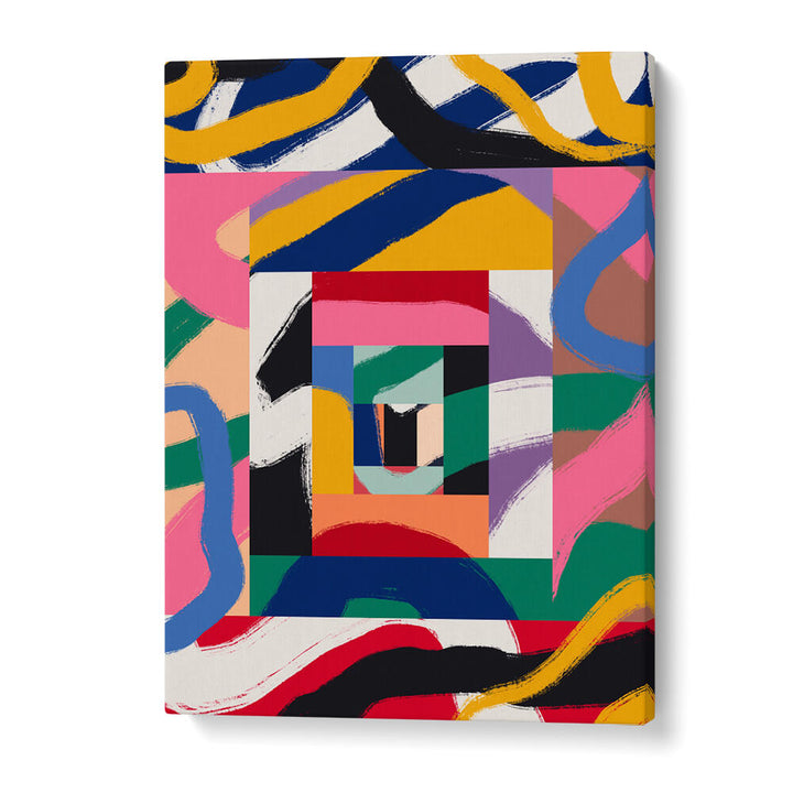 GEOMETRIC SHAPES AND BOLD BRUSHSTROKES , ABSTRACT PAINTINGS