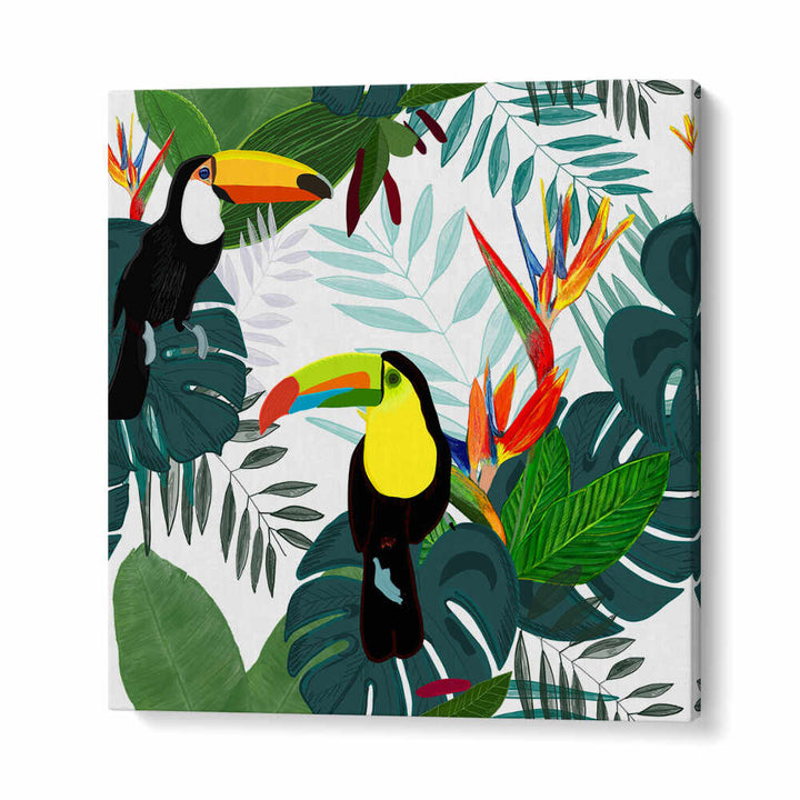 TAUCAN AND BIRD OF PARADISE , ANIMAL PAINTINGS