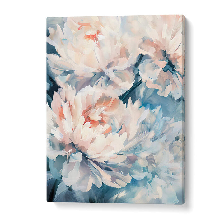 EVERGREEN GREEN PAINTERLY FLORALS X ,FLORAL FLOWER PAINTINGS