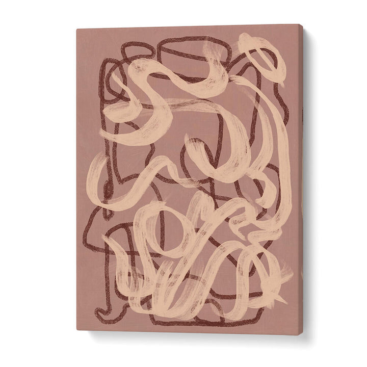 DRY BRUSH ABSTRACT IN NUDE , ABSTRACT PAINTINGS