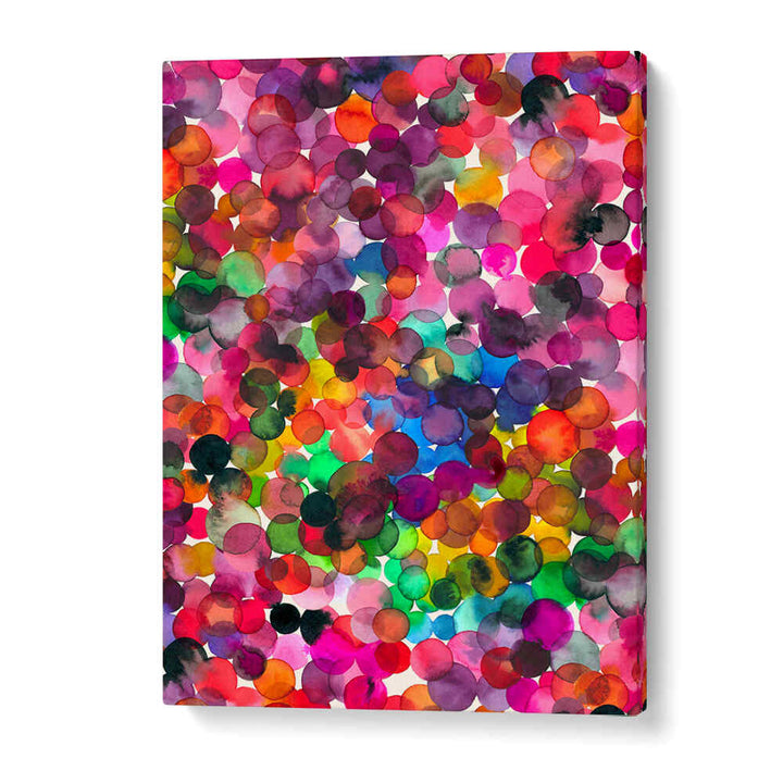 OVERLAPPED WATERCOLOR DOTS , ABSTRACT PAINTINGS