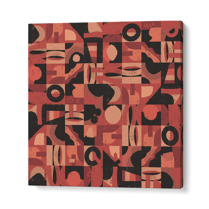MID CENTURY GRID PATTERN NINE , ABSTRACT PAINTINGS