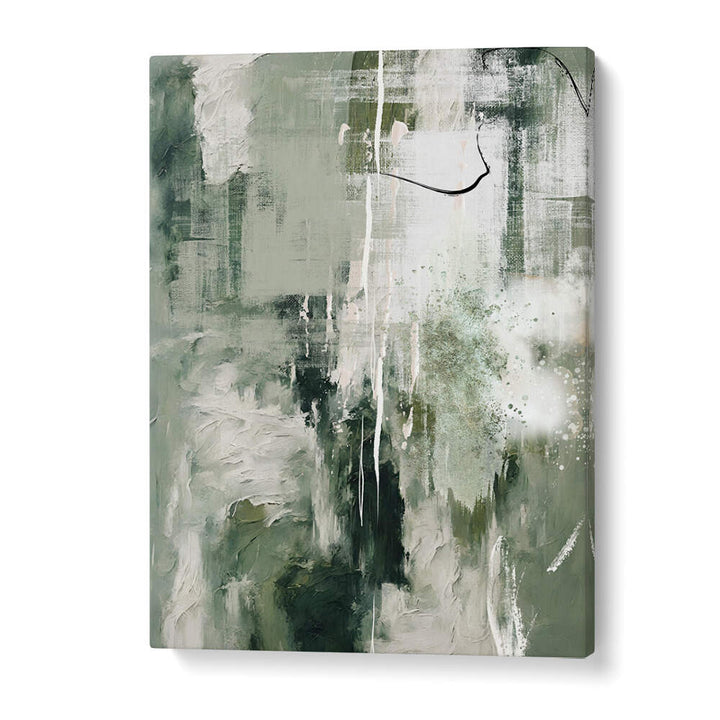 CANVAS GREENS III , ABSTRACT PAINTINGS