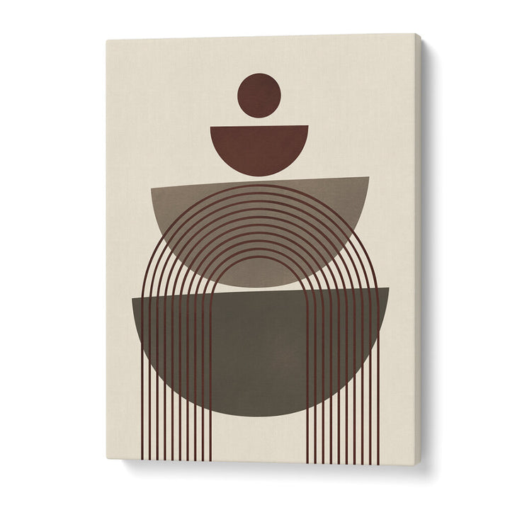 BROWN GEOMETRICAL SHAPE , BOHO ART PAINTINGS