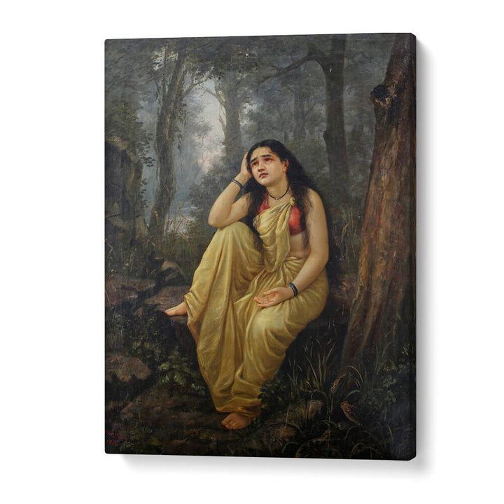 DAMAYANTI_VANAVASA , INDIAN ART PAINTINGS