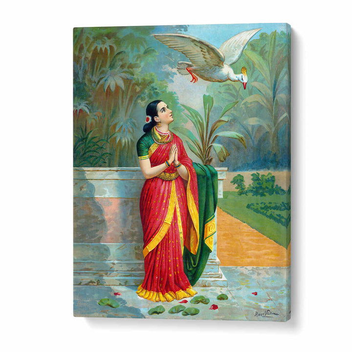 HAUNSA DAMAYANTI SANWADA , INDIAN ART PAINTINGS