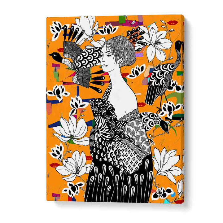 DAME MIT FÄCHER , PORTRAITS & FIGURATIVE ILLUSTRATIONS