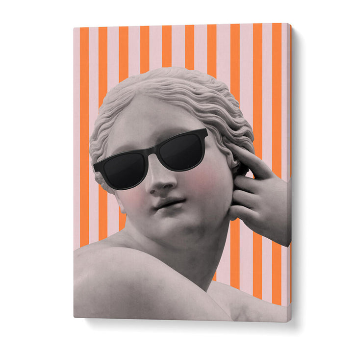 STRIPED GODDESS III , ALTERED ART PRINTS