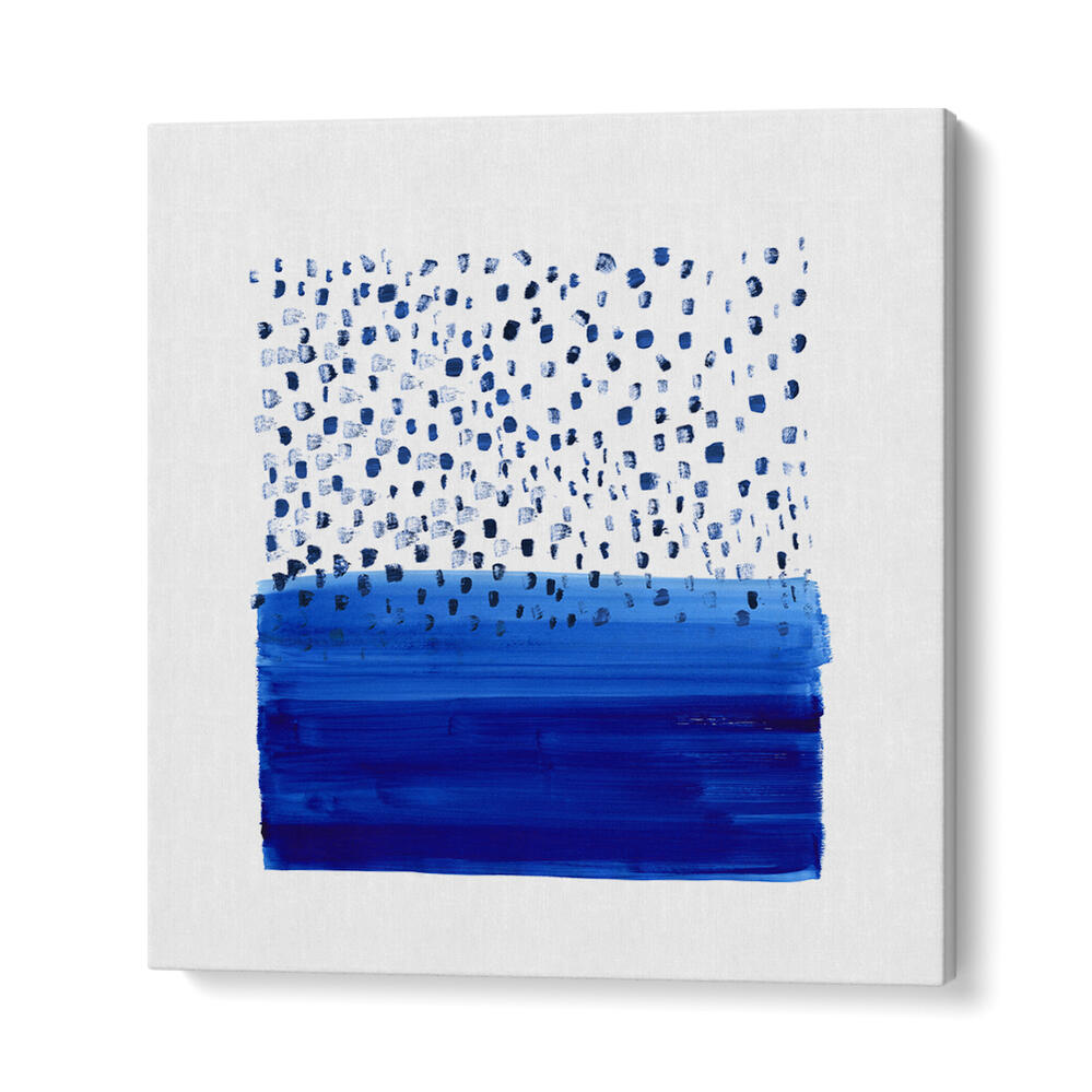 Vibrant abstract painting titled "UNDER THE BLUE RAIN IS SEA," perfect for transforming your living space.