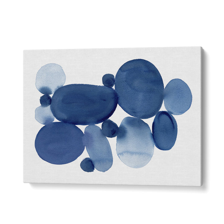 Elevate your decor with BLUE WATERCOLOR STONES I, ABSTRACT PAINTINGS showcasing serene blue hues and fluid shapes.