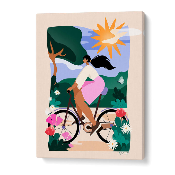 SUNNY BIKE RIDE , BEACH PAINTINGS