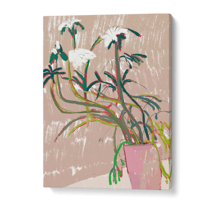 FLORAL  IN A PINK VASE , FLORAL FLOWER PAINTINGS
