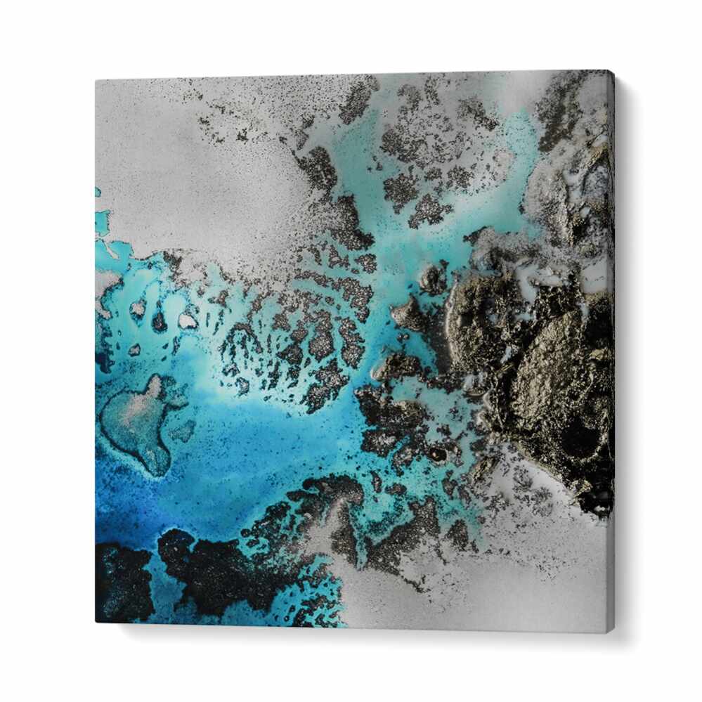 Vibrant TURQUOISE CORAL VIBES, ABSTRACT PAINTINGS artwork enhances any room with energetic hues and bold strokes.