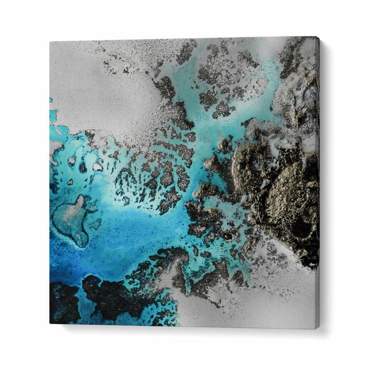 Vibrant TURQUOISE CORAL VIBES, ABSTRACT PAINTINGS artwork enhances any room with energetic hues and bold strokes.