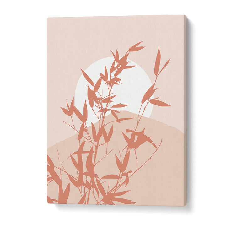 BAMBOO SILHOUETTE SUNRISE , BOHO ART PAINTINGS