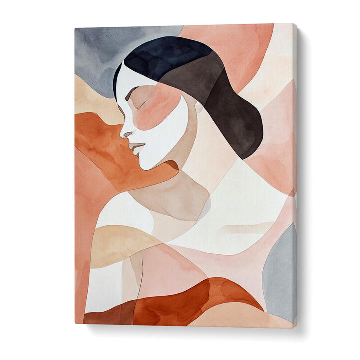 WOMAN WATERCOLOR DIGITAL PAINTING I , PORTRAITS & FIGURATIVE ILLUSTRATIONS